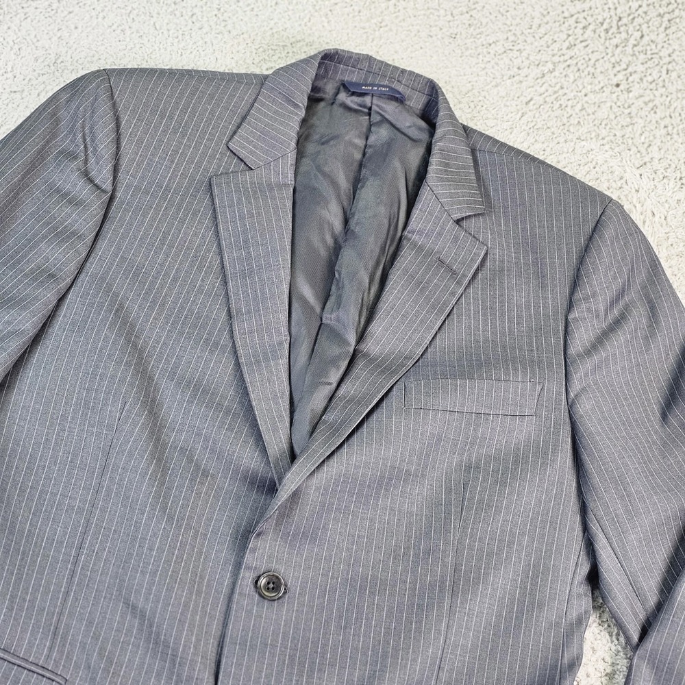 Brooks Brothers Suit Jacket Mens XL‎ Gray Stripe Wool 1818 Fitzgerald Slim Italy